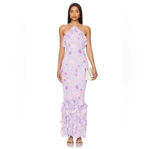 Majorelle Tiziana Gown in Purple Multi